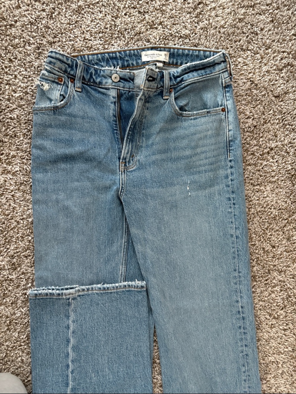 Abercrombie & Fitch Light Wash Straight-Leg Jeans